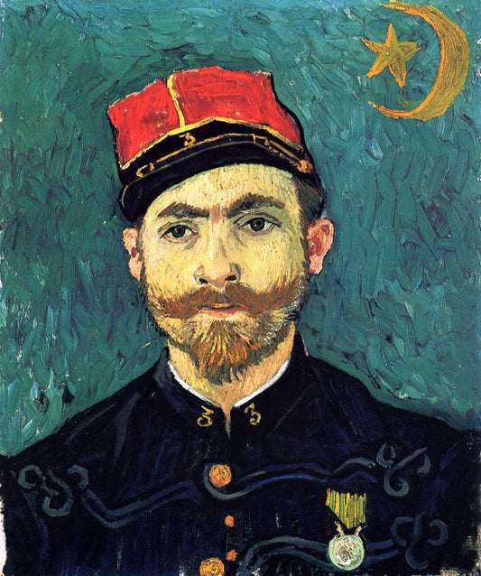  Vincent Van Gogh The Lover, Portrait of Paul--Eugene Milliet (also known as Portrait of Lieutanant Milliet) - Canvas Print