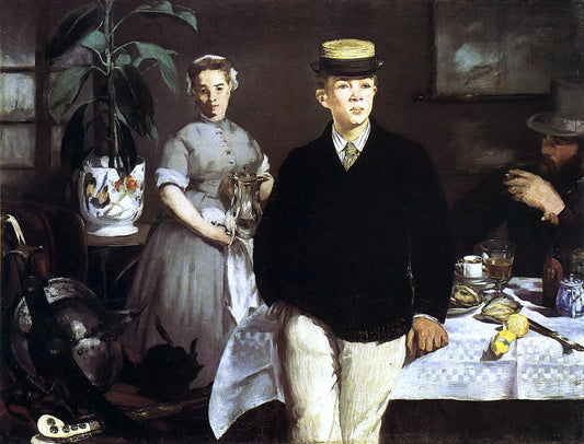 Edouard Manet The Lucheon (also known as The Luncheon in the Studio) - Canvas Print