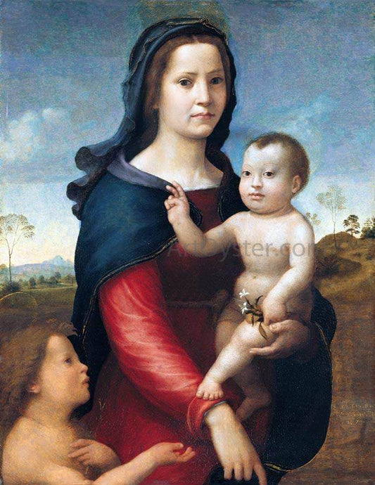  Giuliano Bugiardini The Madonna and Child with the Infant St John the Baptist - Canvas Print