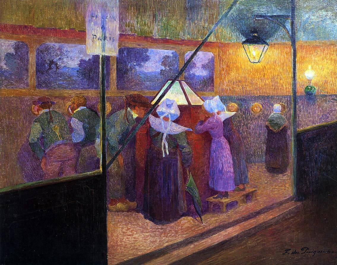  Ferdinand Du Puigaudeau A Magic Lantern (also known as The Panorama of the Czar in Paris) - Canvas Print