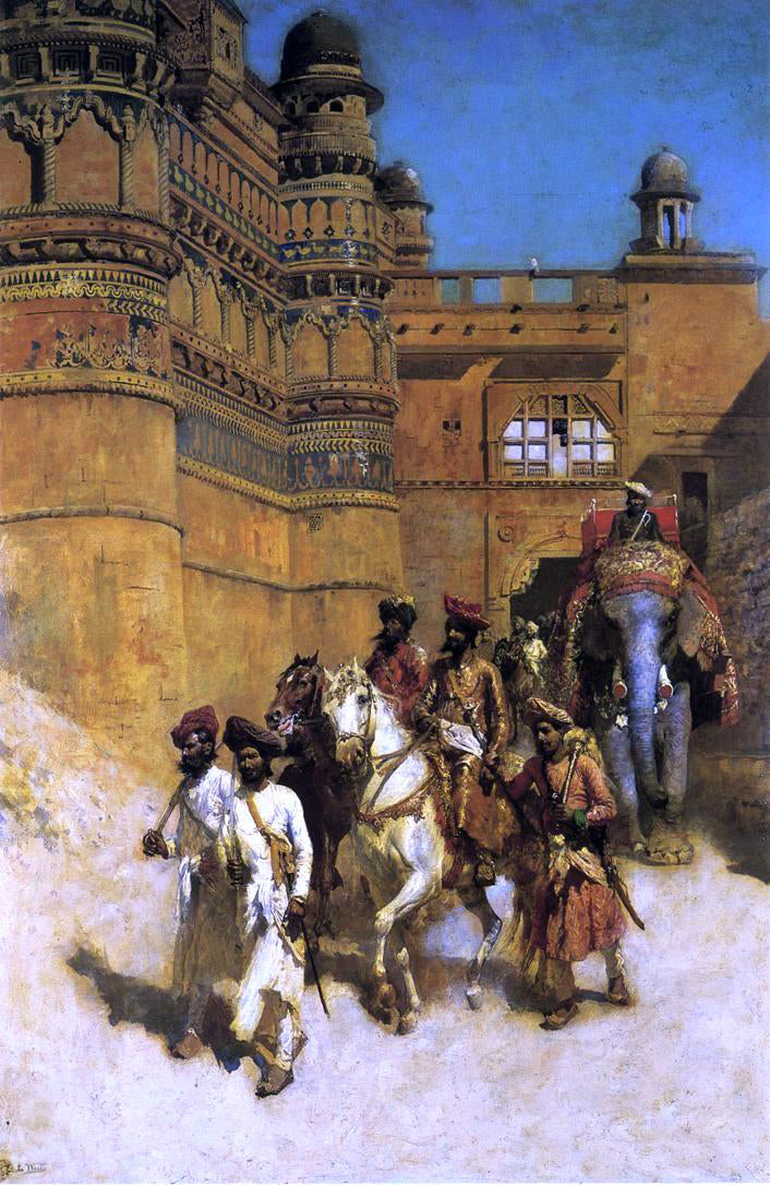  Edwin Lord Weeks The Maharahaj of Gwalior Before His Palace - Canvas Print