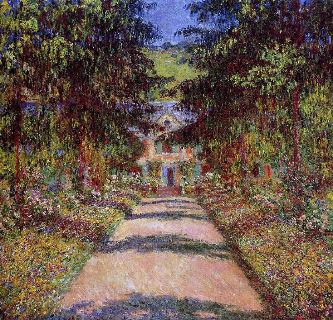  Claude Oscar Monet The Main Path at Giverny - Canvas Print