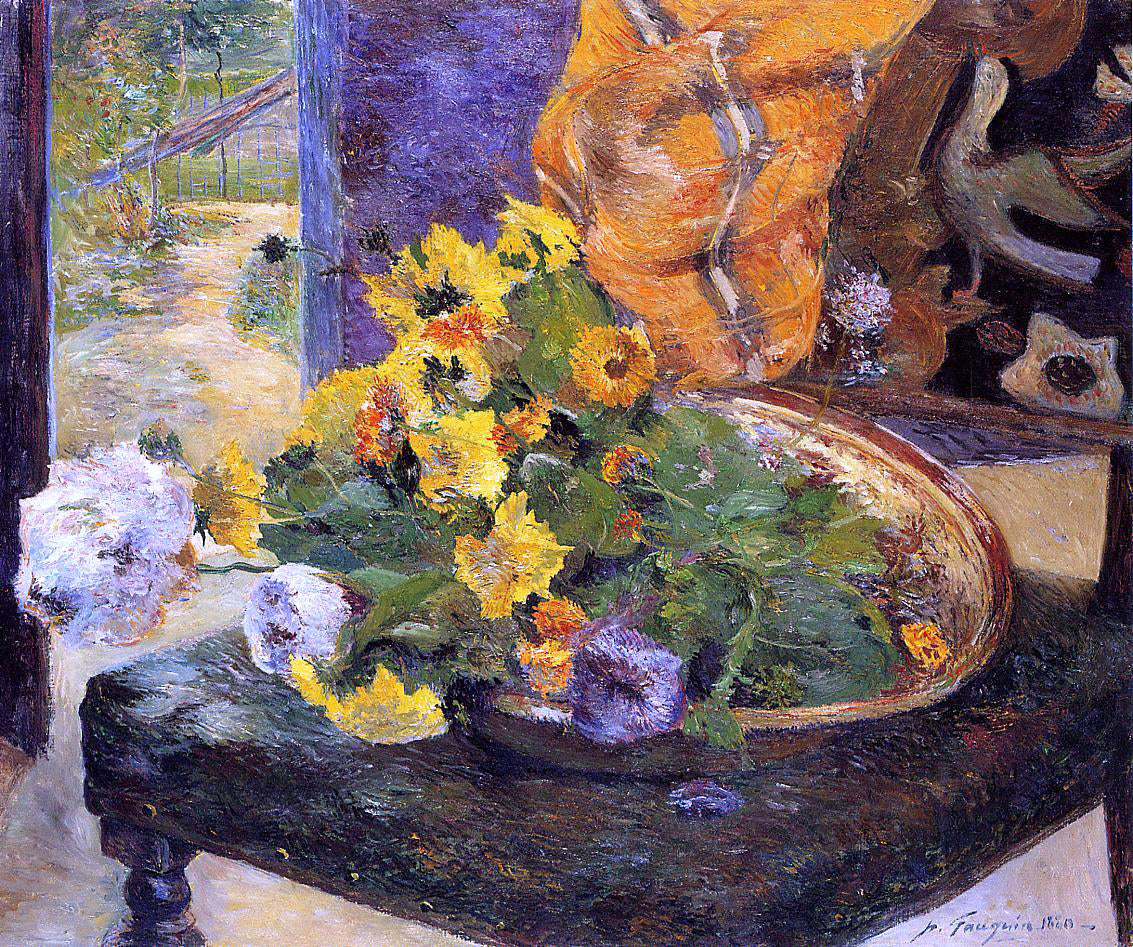  Paul Gauguin The Makings of a Bouquet - Canvas Print