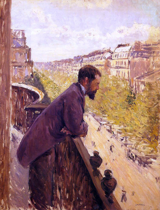  Gustave Caillebotte The Man on the Balcony - Canvas Print