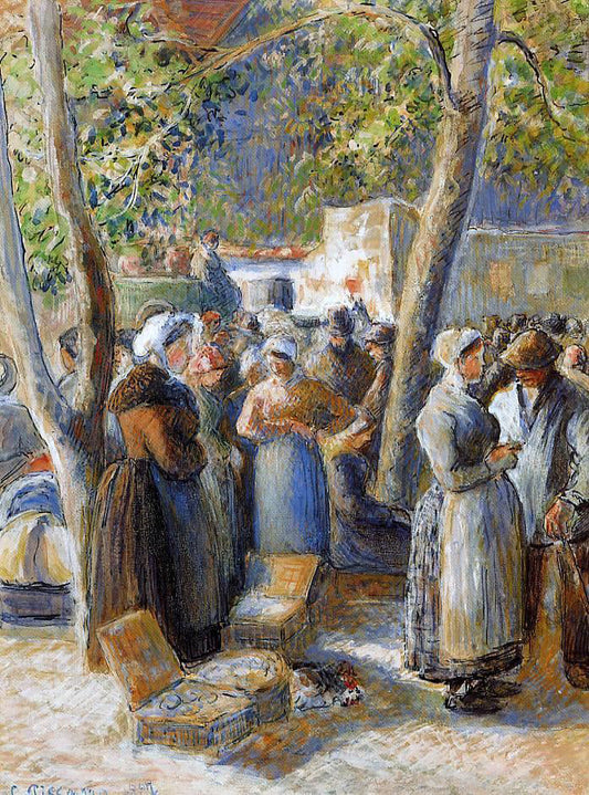  Camille Pissarro The Market in Gisors - Canvas Print