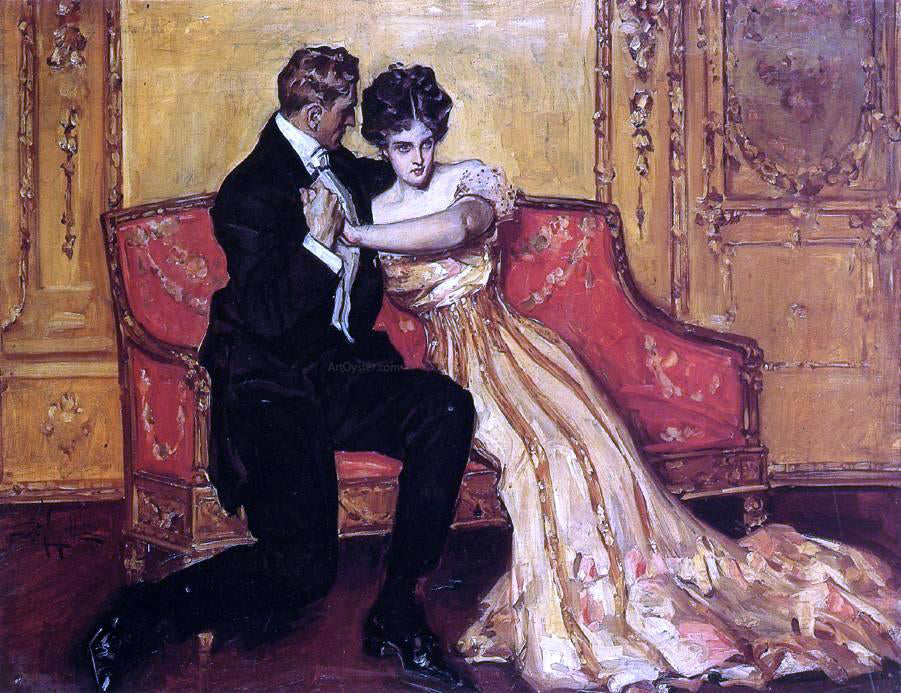  Albert B Wenzell The Marriage Proposal - Canvas Print