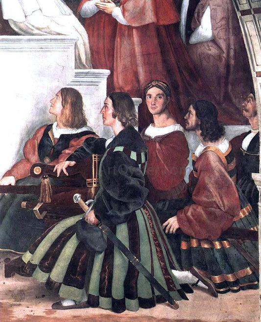 Raphael The Mass at Bolsena (detail 2) (Stanza di Eliodoro) - Canvas Print