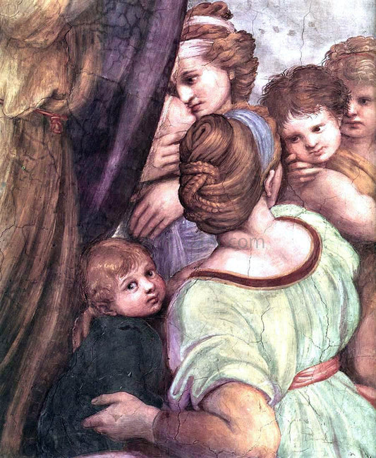  Raphael The Mass at Bolsena (detail 4) (Stanza di Eliodoro) - Canvas Print