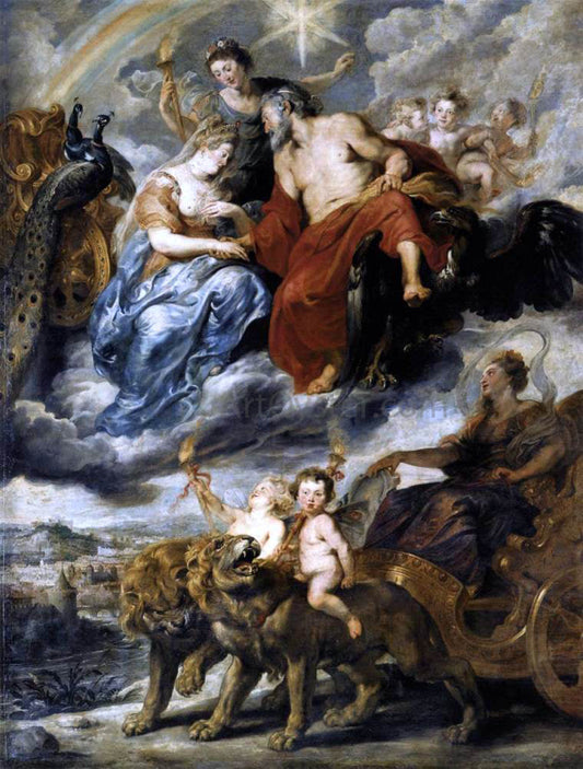  Peter Paul Rubens The Meeting of Marie de Medicis and Henri IV at Lyon - Canvas Print