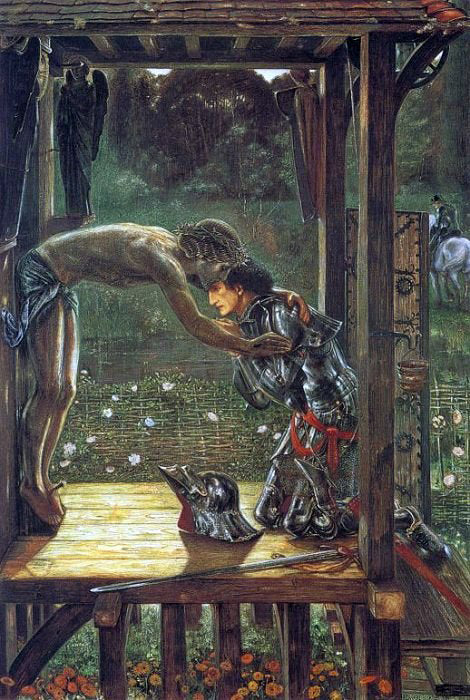  Sir Edward Burne-Jones The Merciful Knight - Canvas Print