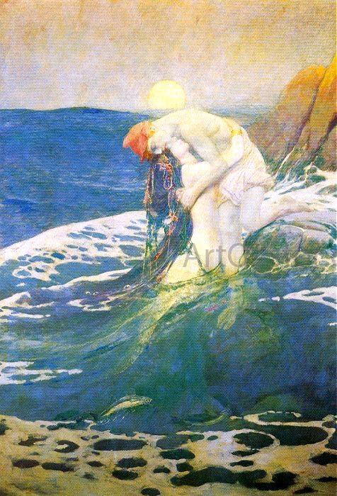  Howard Pyle The Mermaid - Canvas Print