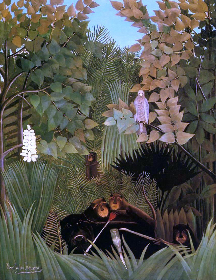  Henri Rousseau The Merry Jesters - Canvas Print