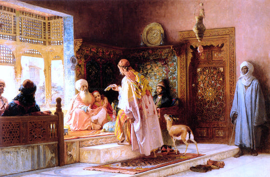  Frederick Arthur Bridgeman The Messenger - Canvas Print