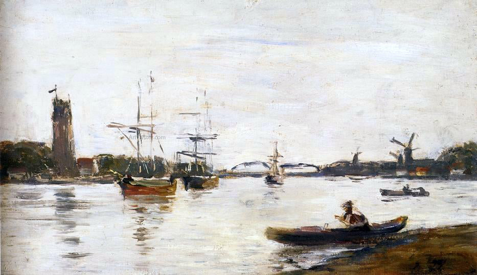  Eugene-Louis Boudin The Meuse at Dordrecht - Canvas Print