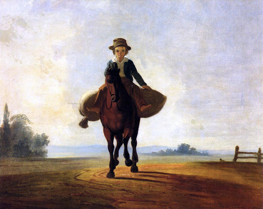  George Caleb Bingham The Mill Boy: The Boonville Juvenile Clay Club Banner - Canvas Print
