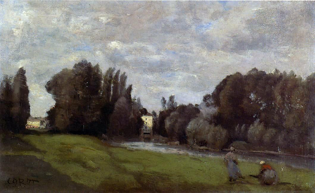  Jean-Baptiste-Camille Corot The Mill in the Trees - Canvas Print