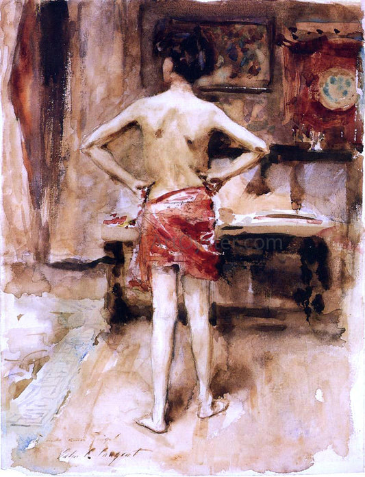  John Singer Sargent The Model: Interior with Standing Figure - Canvas Print