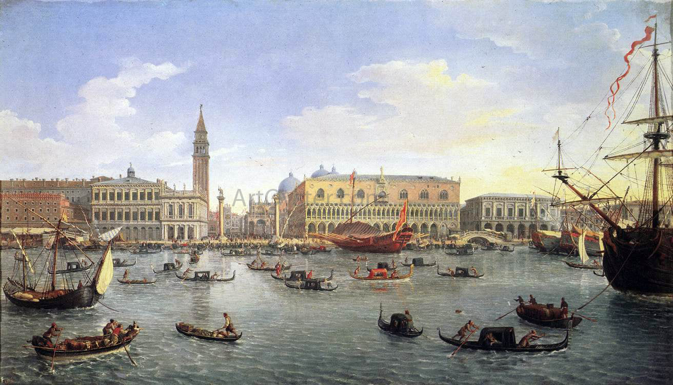  Caspar Andriaans Van Wittel The Molo Seen from the Bacino di San Marco - Canvas Print