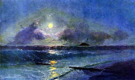  Ivan Constantinovich Aivazovsky The Moonrise in Feodosiya - Canvas Print