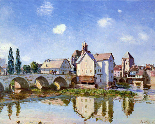  Alfred Sisley The Moret Bridge in the Sunlight - Canvas Print
