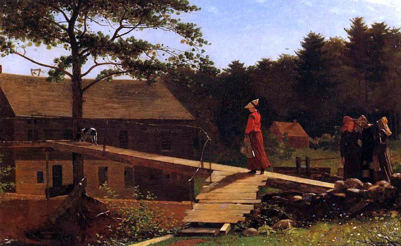  Winslow Homer The Morning Bell (also known as The Old Mill) - Canvas Print