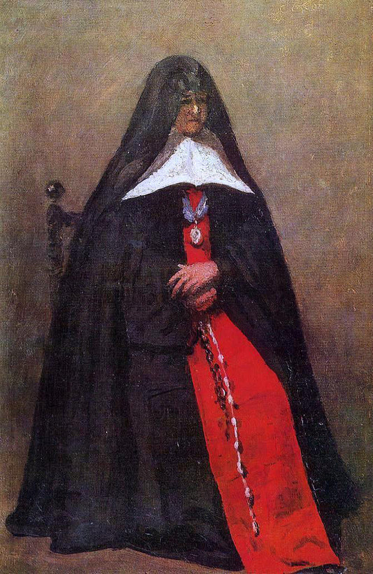  Jean-Baptiste-Camille Corot The Mother Superior of the Convent of the Annonciades - Canvas Print