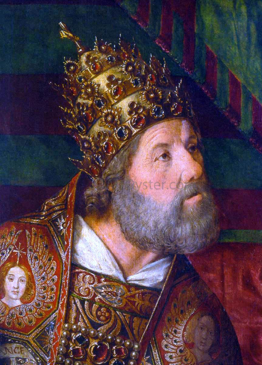  Master of Moulins The Moulins Triptych (detail of the left shutter) - Canvas Print
