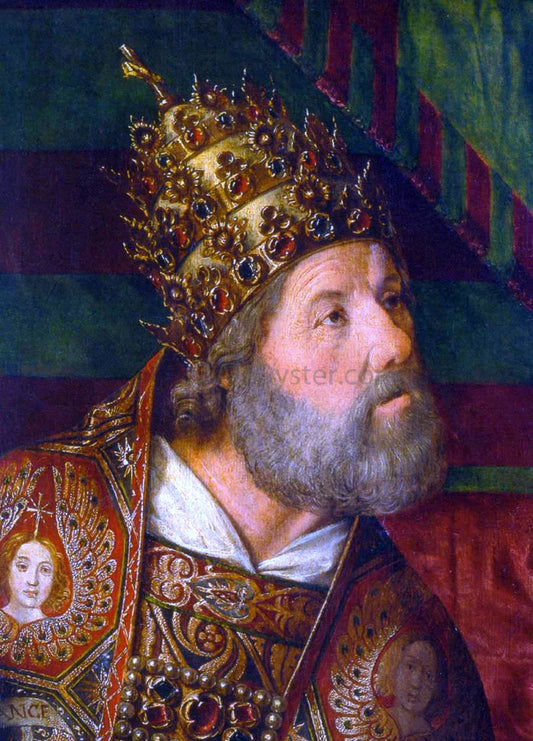  Master of Moulins The Moulins Triptych (detail of the left shutter) - Canvas Print