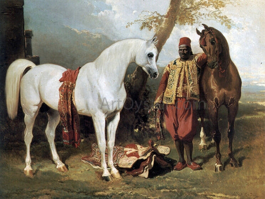  Alfred De Dreux The Mounts of Abd El Kader - Canvas Print