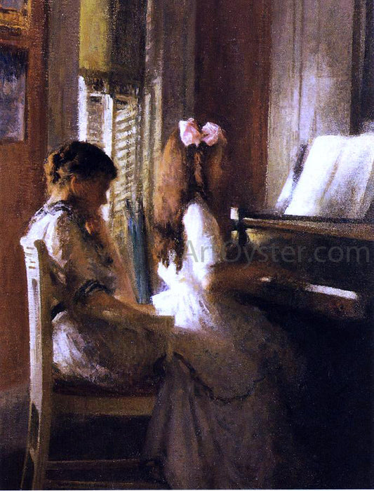  Joseph DeCamp The Music Lesson - Canvas Print