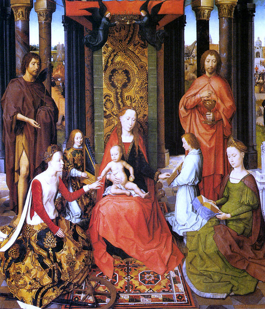  Hans Memling The Mystic Marriage of St. Catherine Of Alexandria - Canvas Print
