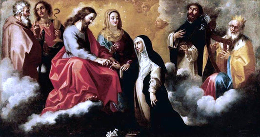  Clemente De Torres The Mystic Marriage of St Catherine of Siena - Canvas Print