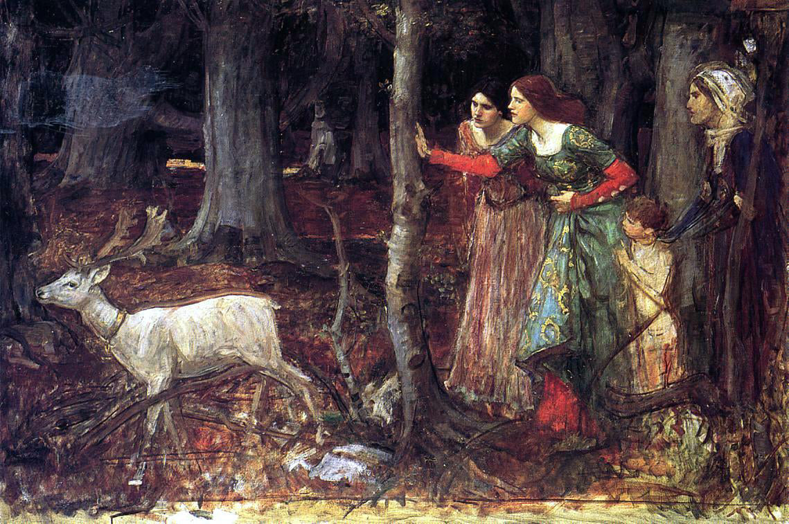  John William Waterhouse The Mystic Wood - Canvas Print