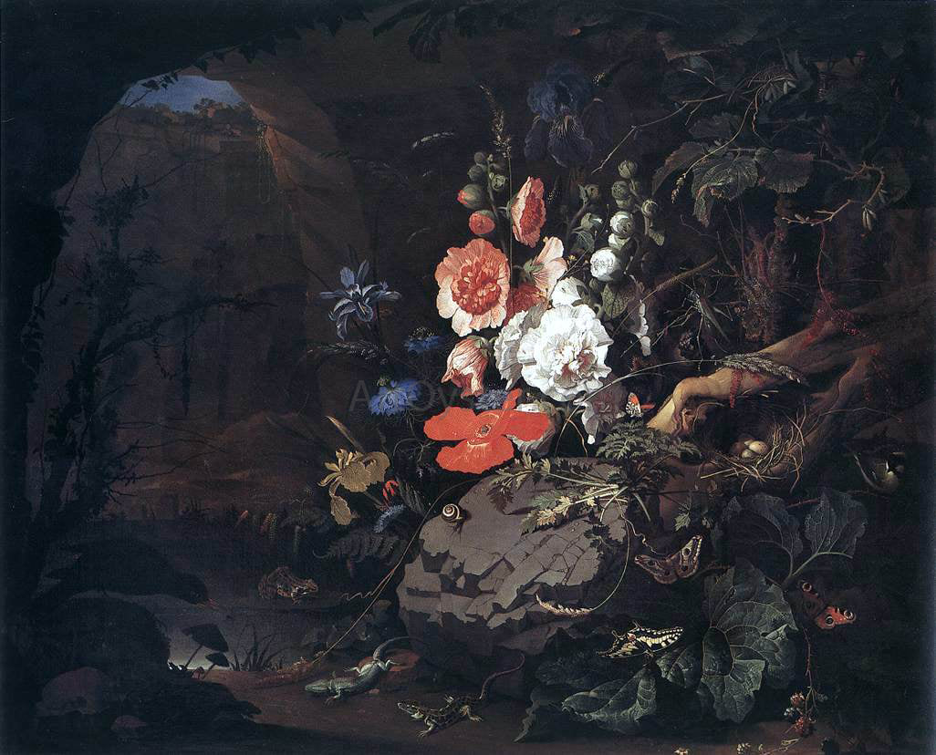  Abraham Mignon The Nature as a Symbol of Vanitas - Canvas Print