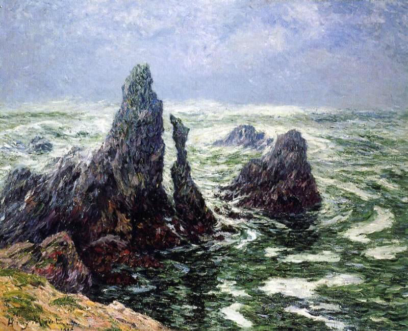  Henri Moret The Needles of Port-Cotom, Belle Ile - Canvas Print