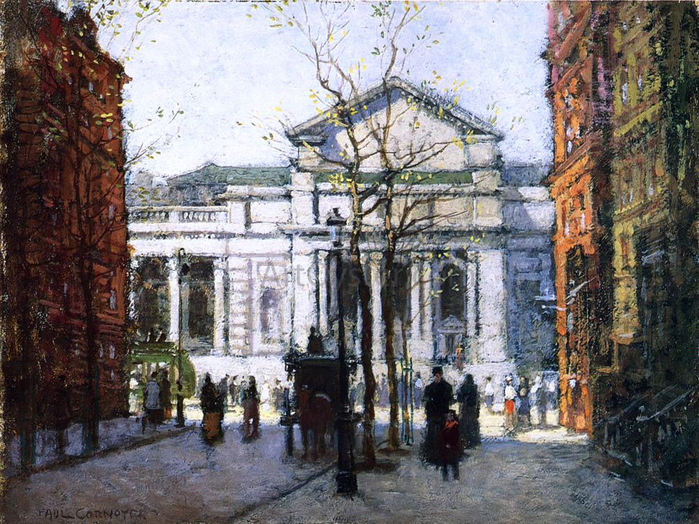  Paul Cornoyer The New York Library - Canvas Print