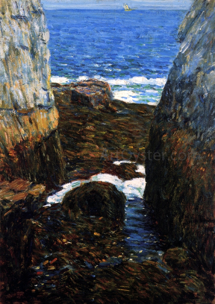  Frederick Childe Hassam The North Gorge, Appledore, Isles of Shoals - Canvas Print