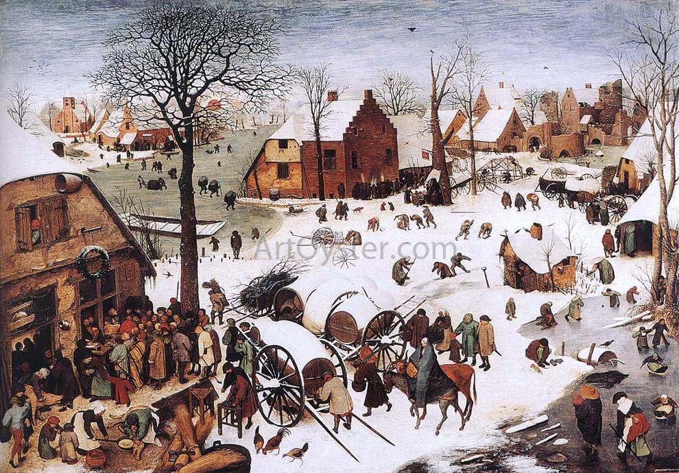  The Elder Pieter Bruegel The Numbering at Bethlehem - Canvas Print