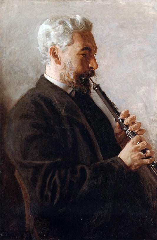  Thomas Eakins The Oboe Player (also known as Portrait of Benjamin Sharp) - Canvas Print