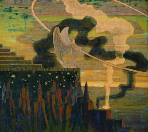  Mikalojus Ciurlionis The Offering - Canvas Print