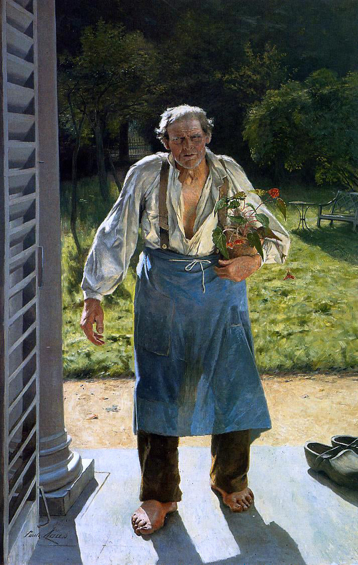  Emile Claus The Old Gardener - Canvas Print