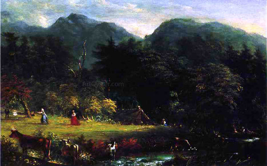  James McDougal Hart The Old Homestead - Canvas Print