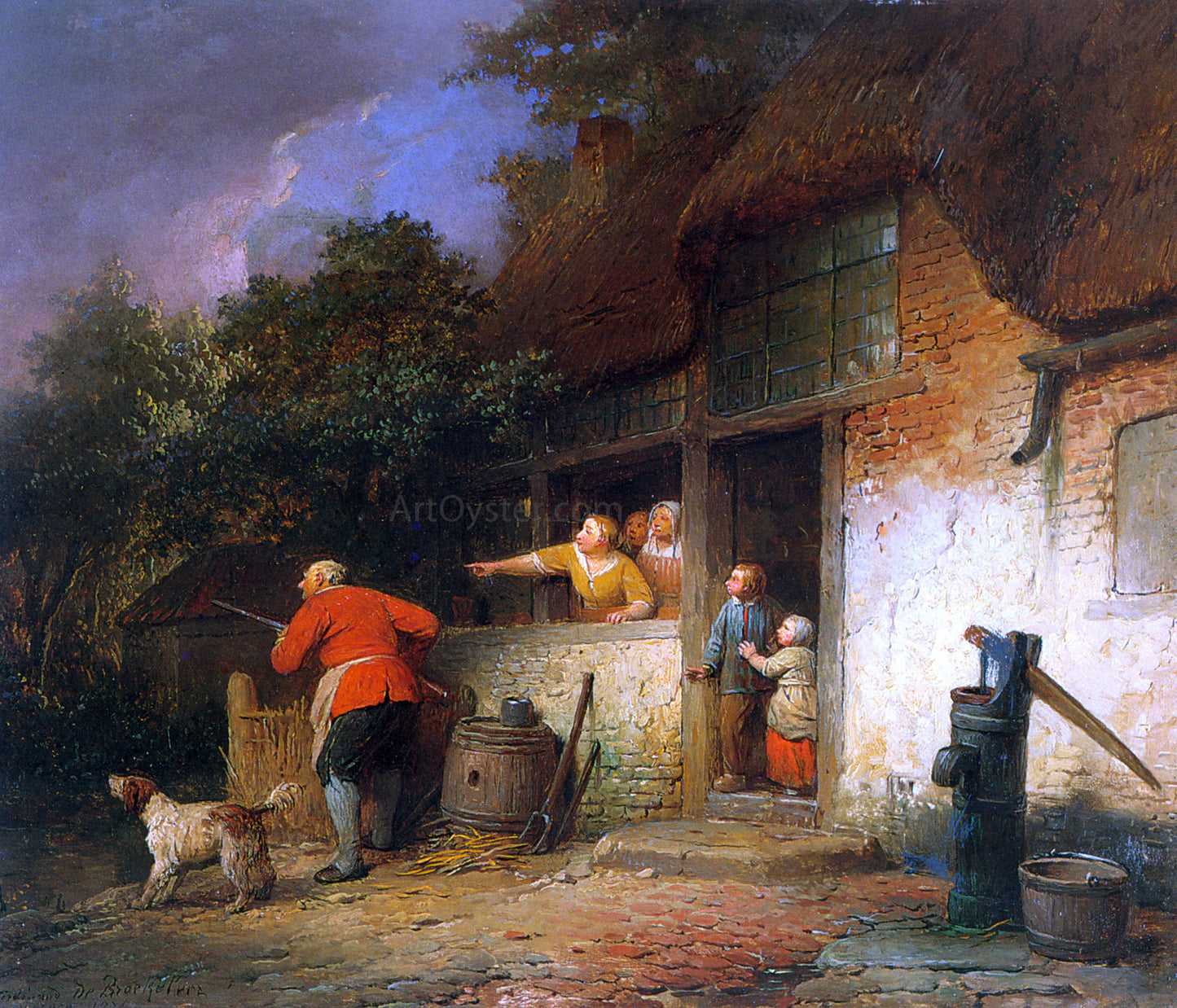  Ferdinand De Braekeleer The Old Hunter - Canvas Print