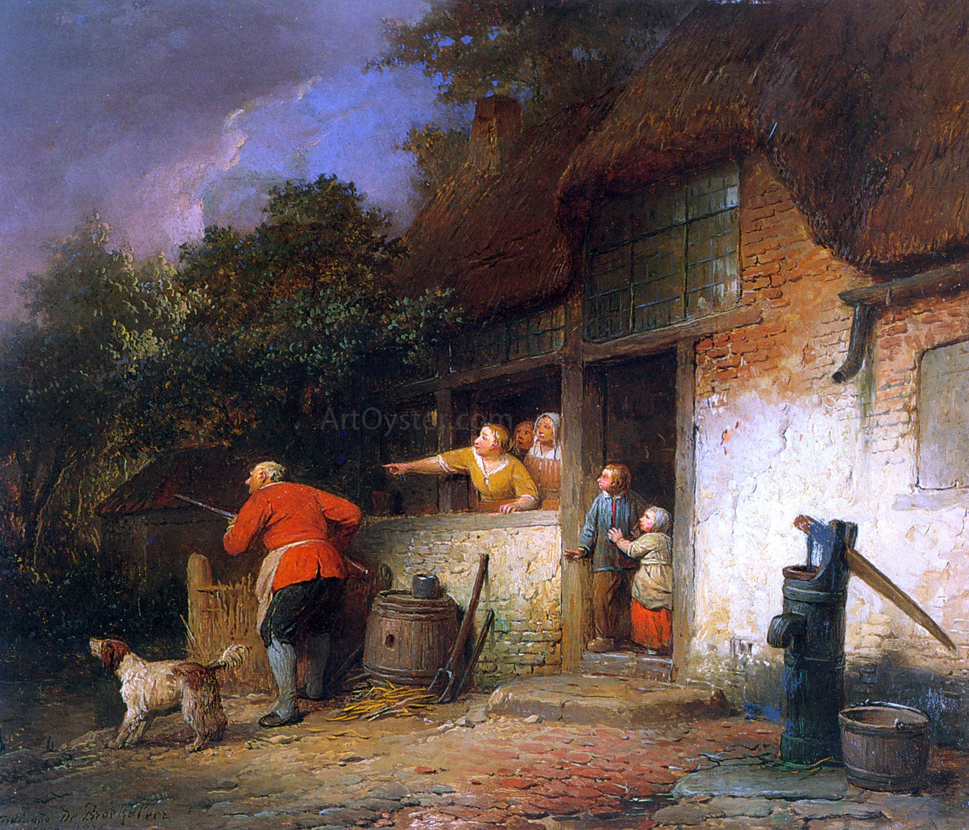  Ferdinand De Braekeleer The Old Hunter - Canvas Print