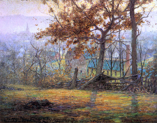  John Ottis Adams The Old Mills of Brookville - Canvas Print