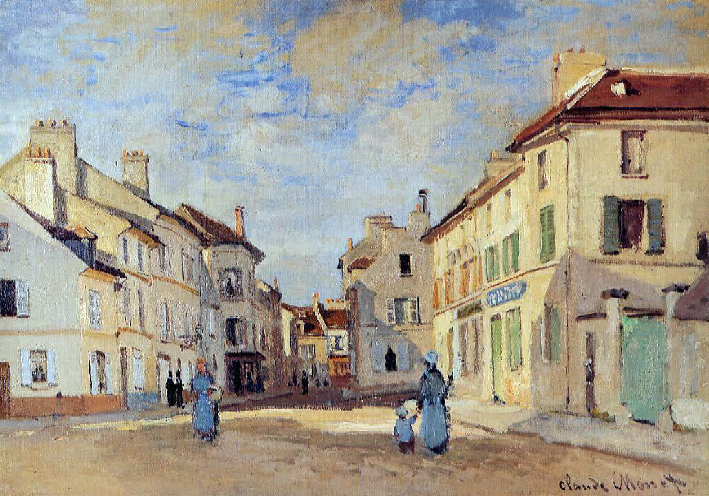  Claude Oscar Monet The Old Rue de la Chaussee, Argenteuil - Canvas Print
