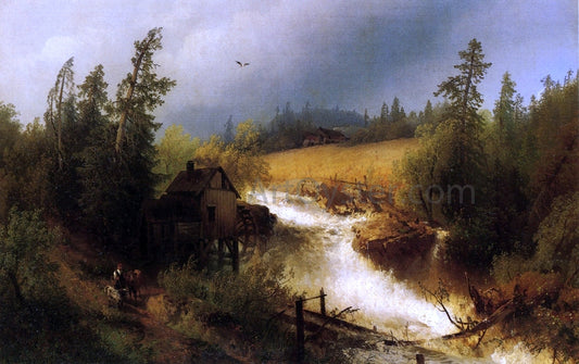  Herman Herzog The Old Watermill - Canvas Print