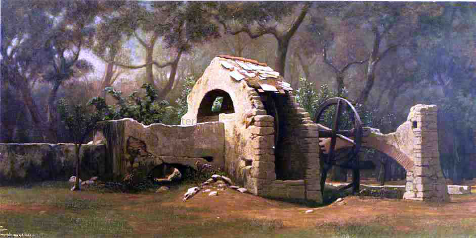  Elihu Vedder The Old Well, Bordighera - Canvas Print