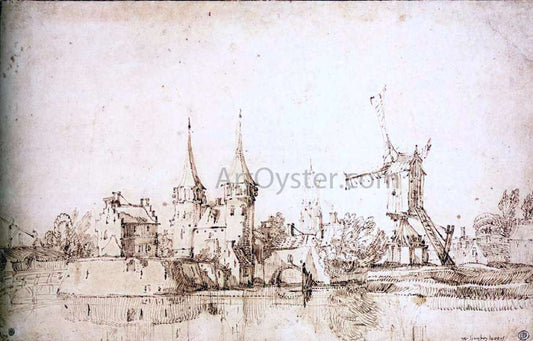  II Jan Van de Velde The Oostpoort (East Gate) at Delft - Canvas Print