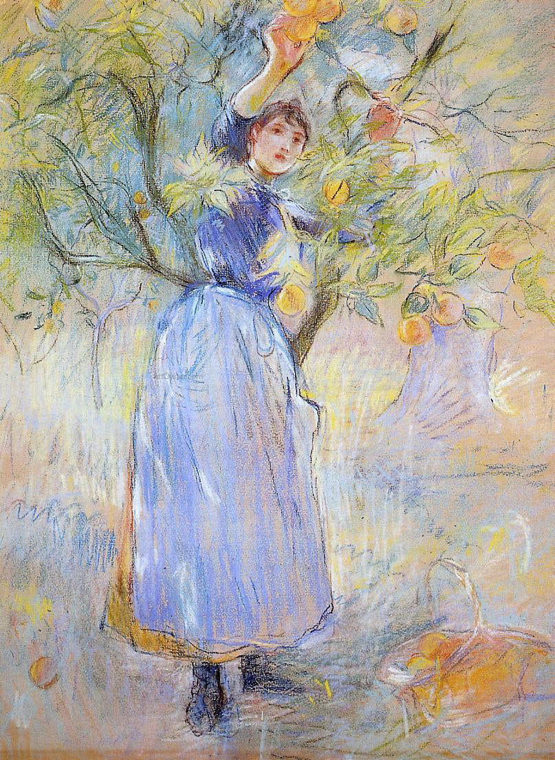  Berthe Morisot The Orange Picker - Canvas Print